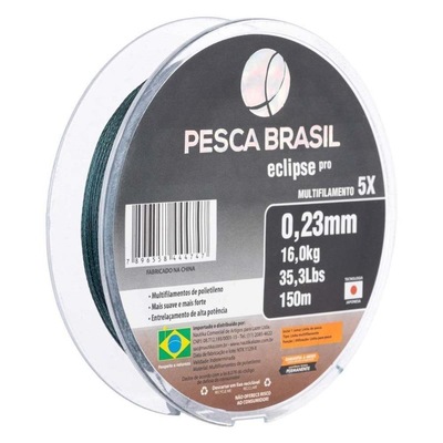 Linha de Pesca Pesca Brasil Multifilamento Eclipse Pro 0,23mm 35,3Lbs - 150m - Foto 1