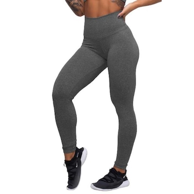 Kit de Calça Legging Belmento Suplex Básica Cintura Alta - Feminina - 2 Unds - Foto 3