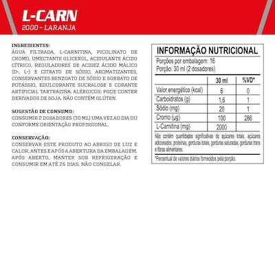 L-Carnitina 2000 Integralmédica - 480ml - Foto 2