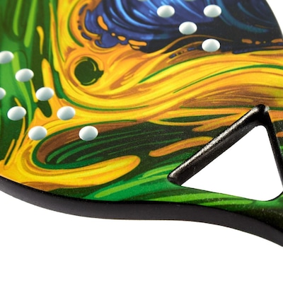 Raquete de Beach Tennis Sland Spin Brazilian Flag Full Carbon + Raqueteira - Foto 5