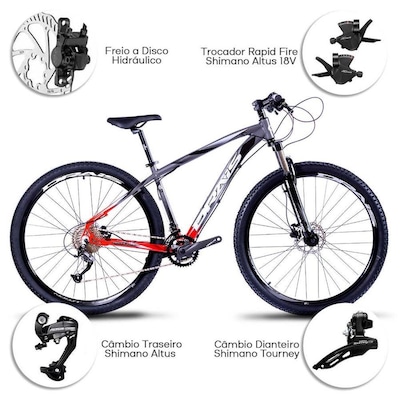 Bicicleta  Drais Revolution Altus - Aro 29 - Freio Hidráulico - Câmbio Shimano - 18V - Adulto - Foto 4