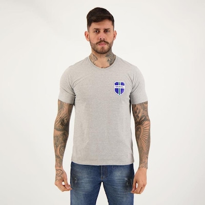 Camisa Futfanatics Brasil Escudo - Masculina - Foto 1