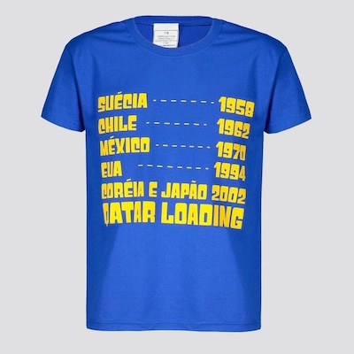 Camiseta Futfanatics Brasil Copas - Infantil - Foto 1