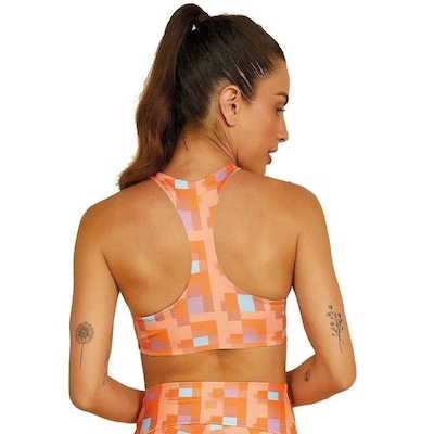 Top Fitness Alto Giro Dupla Face com Bojo - Adulto - Foto 2