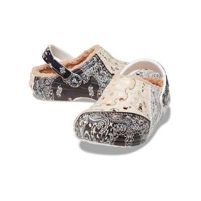 Sandália Crocs Classic Lined Bandana Clog Chai - Unissex - Foto 4