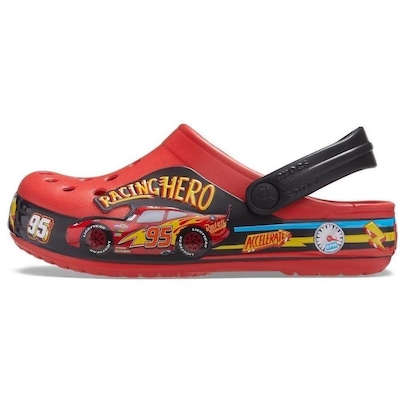 Sandália Crocs Fl Cars Lights Band Clog T Flame - Infantil - Foto 3