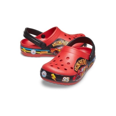 Sandália Crocs Fl Cars Lights Band Clog T Flame - Infantil - Foto 4