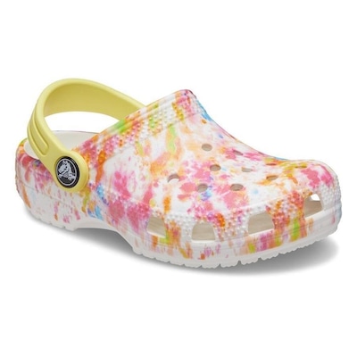 Sandália Crocs Classic Tie Dye Graphic Kidst - Infantil - Foto 2