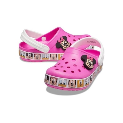 Sandália Crocs Fun Lab Minnie Mouse Band Clog Electric - Infantil - Foto 4