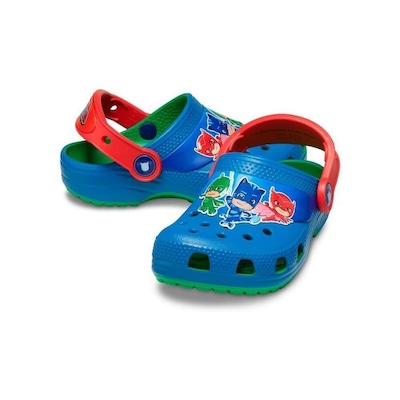 Sandália Crocs Classic Funlab I Am Pj Masks Clog Grass - Infantil - Foto 4