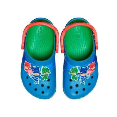 Sandália Crocs Classic Funlab I Am Pj Masks Clog Grass - Infantil - Foto 5