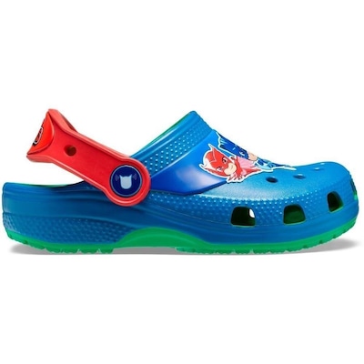Sandália Crocs Classic Funlab I Am Pj Masks Clog Grass - Infantil - Foto 1