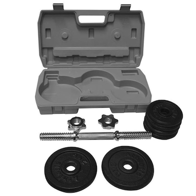 Maleta Dumbbell 8kg Athletic 2 Anilhas 2kg + 4 Anilhas 1kg + Barra Cromada - Foto 4