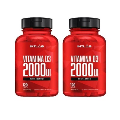 Kit Vitamina D3 2000ui Intlab  - 120 cápsulas - 2 Unds - Foto 1