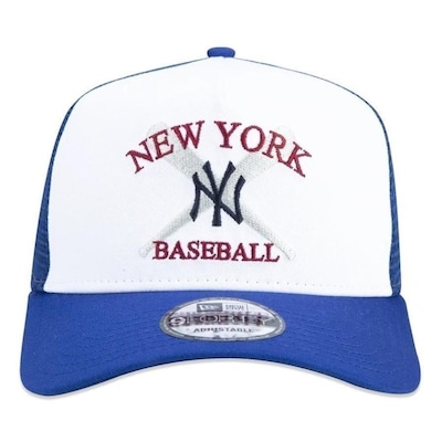 Boné Aba Curva New Era 9Forty A-Frame Trucker Mlb New York Yankees Core - Snapback - Adulto - Foto 3