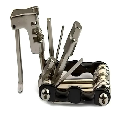 Kit de Chave Ferramentas Emergência Para Bicicleta com 12 Funções - Foto 2
