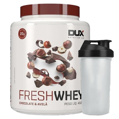Kit Fresh Whey Dux Nutrition - Chocolate Belga e Avela - 450g + Brinde - Foto 1