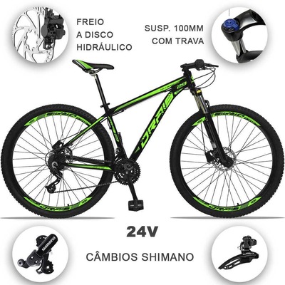 Bicicleta Drais 29 - Freio Hidráulico MTB Aluminio - Câmbios Shimano - 24V - Suspensão com Trava - Foto 3