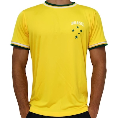 Camisa Brasil Torcedor Estrela Amarela Wunder - Masculina - Foto 2