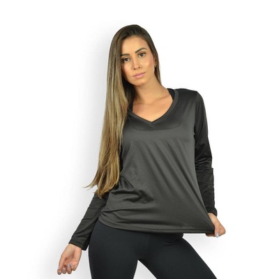 Camiseta Lavicta Manga Longa Fitness Dry Fit - Feminina - Foto 1