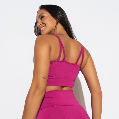 Top Fitness com Bojo Honey Be com Alcinhas Cruzadas TP1474 - Adulto - Foto 2