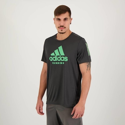 Camiseta adidas Grafica Running - Masculina - Foto 2