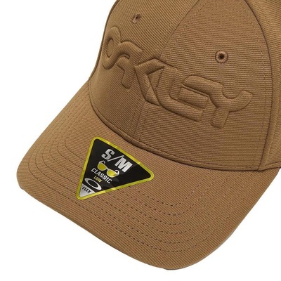 Boné Oakley 6 Panel Stretch Hat Embossed Coyote - Fechado - Adulto - Foto 3