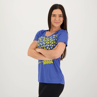 Camisa do Brasil Futfanatics Five Star - Feminina - Foto 5
