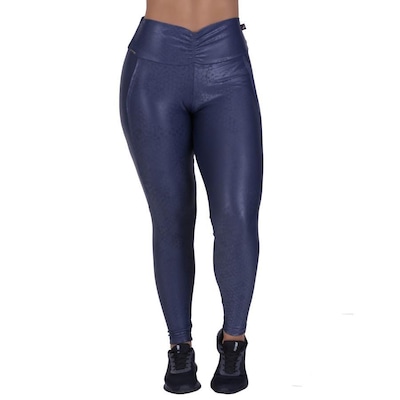 Calça Legging Fitness Orbis Cirrê Liso Cós Alto Empina Bumbum - Feminina - Foto 1