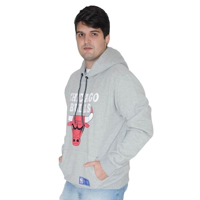 Blusão de Moletom com Capuz NBA Chicago Bulls Canguru - Masculino - Foto 2