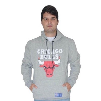 Blusão de Moletom com Capuz NBA Chicago Bulls Canguru - Masculino - Foto 1