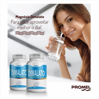 Kit Magnésio Dimalato 500mg Promel - 60 Capsulas - 3 Unds - Foto 4