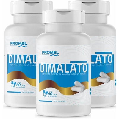 Kit Magnésio Dimalato 500mg Promel - 60 Capsulas - 3 Unds - Foto 1