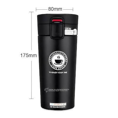 Copo Térmico com Tampa Gold Sports Thermique Aço Inoxidável 304 - 380ml - Foto 2