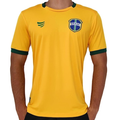 Camisa Brasil Torcedor Ouro Super Bolla - Masculina - Foto 2