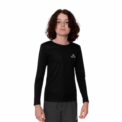 Camiseta Muvin Manga Longa Dry Basic LS FPS50 - Infantil - Foto 1