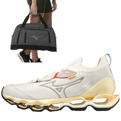 Kit Mizuno: Tênis Wave Prophecy Beta + Mala Gym - 11 Litros - Unissex - Foto 1