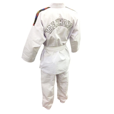 Dobok Kimono Sung Ja Taekwondo Canelado Olimpic com Faixa - Infantil - Foto 1