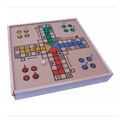 Jogo de Tabuleiro Ludo Real Pentagol com Estojo - Foto 1