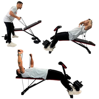 Banco Supino Yangfit 10 em 1 com Cadeira Extensora e Scott - Foto 5