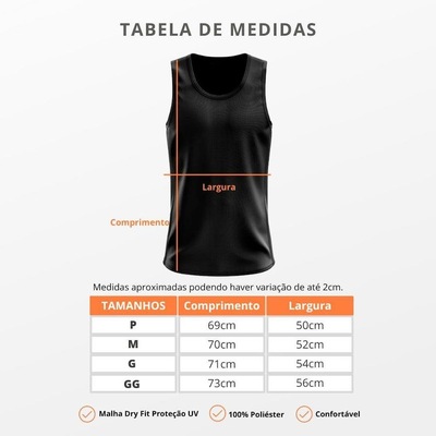 Camiseta Regata Térmica Whats Wear Dry Fit com Proteção Solar UV - Masculina - 4 Unds - Foto 4