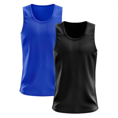 Camiseta Regata Térmica Whats Wear Dry Fit com Proteção Solar UV - Masculina - 2 Unds - Foto 1