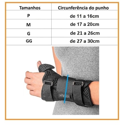 Órtese Munhequeira Hidrolight com Polegar - Tala - Punho Esquerdo - Adulto - Foto 4