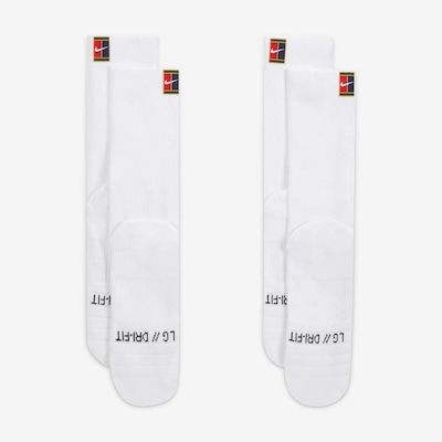 Kit de Meias Cano Médio NikeCourt Multiplier Cushioned - Adulto - 2 Pares - Foto 3