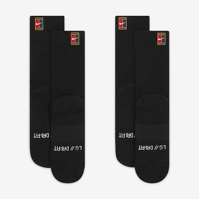 Kit de Meias Cano Médio NikeCourt Multiplier Cushioned - Adulto - 2 Pares - Foto 3