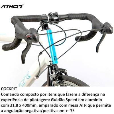 Bicicleta Aro 700 Athor Speed Estrada VOne Freio Side Pull Shimano 14 Velocidades - Foto 5