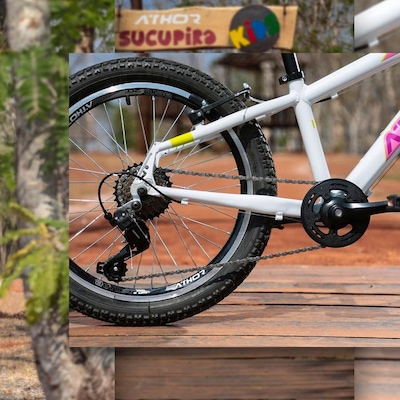 Bicicleta Aro 20 Athor Brave Tourney Freio V-Brake Shimano 7 Velocidades - Infantil - Foto 6