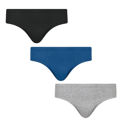Kit Cuecas Slip Selene - 3 unidades - Infantil - Foto 1