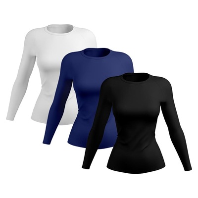 Kit de Camisetas Manga Longa Rony Versátil Proteção Solar UV 50+ Térmica - 3 Unidades - Feminina - Foto 1