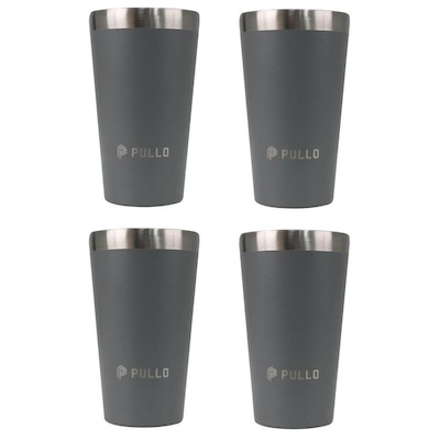 Kit de Copos Térmicos Pullo Fun - 480ml - 4 Unidades - Foto 1